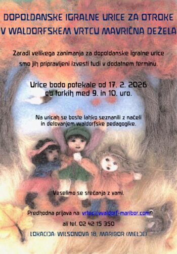 DOPOLDANSKE IGRALNE URICE                           ŠE DODATNI TERMIN OD FEBRUARJA 2026